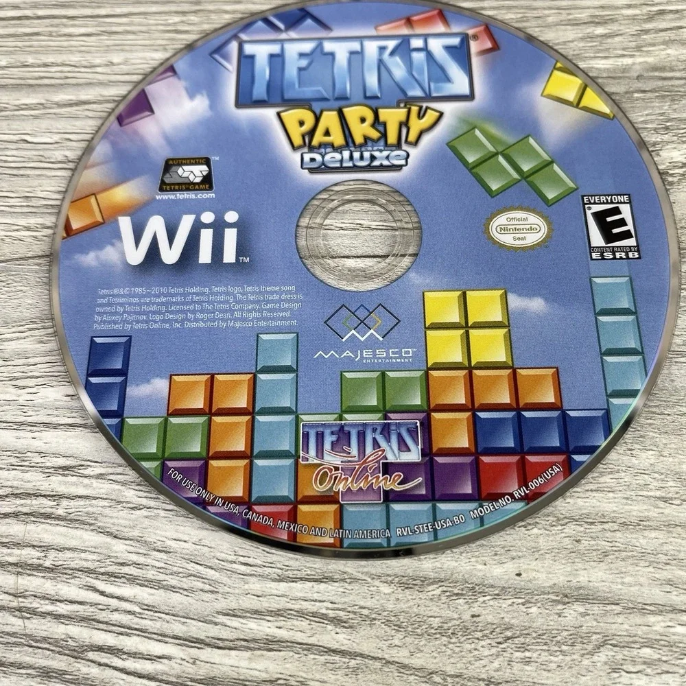 Tetris Party Deluxe Nintendo Wii 2010 Game Disc Only